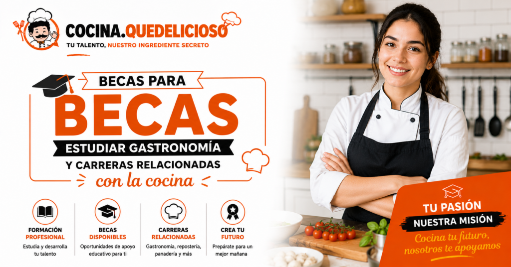 Becas para estudiar gastronomía y carreras relacionadas con la cocina
