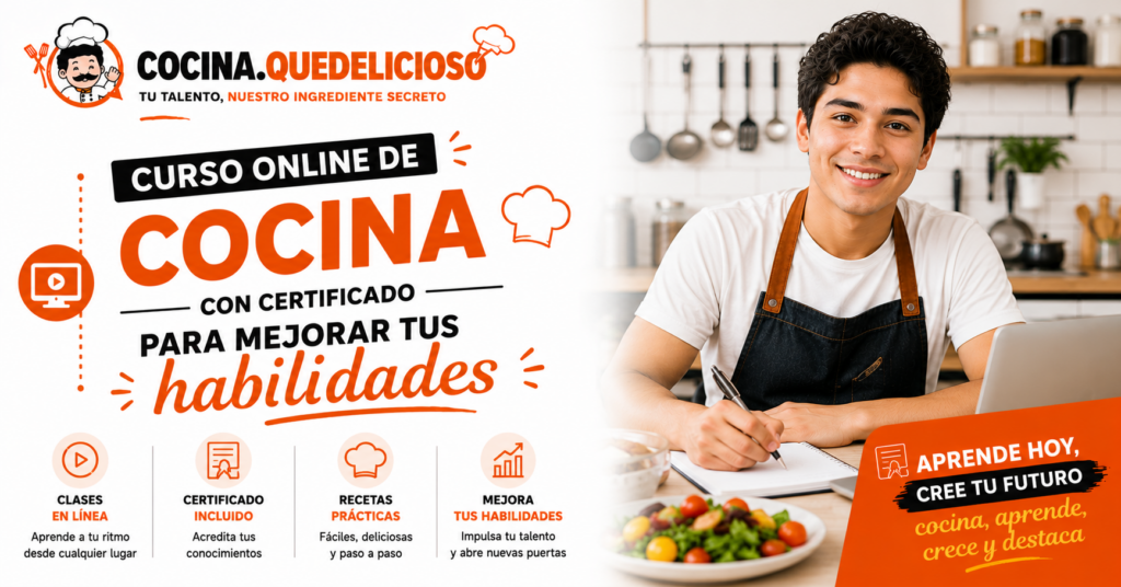 Curso online de cocina con certificado para mejorar tus habilidades